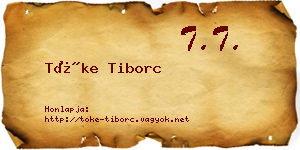 Tőke Tiborc névjegykártya